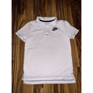 Nike Collared Collar Golf Polo Shirt‎ Boys Sz 6 White Casual